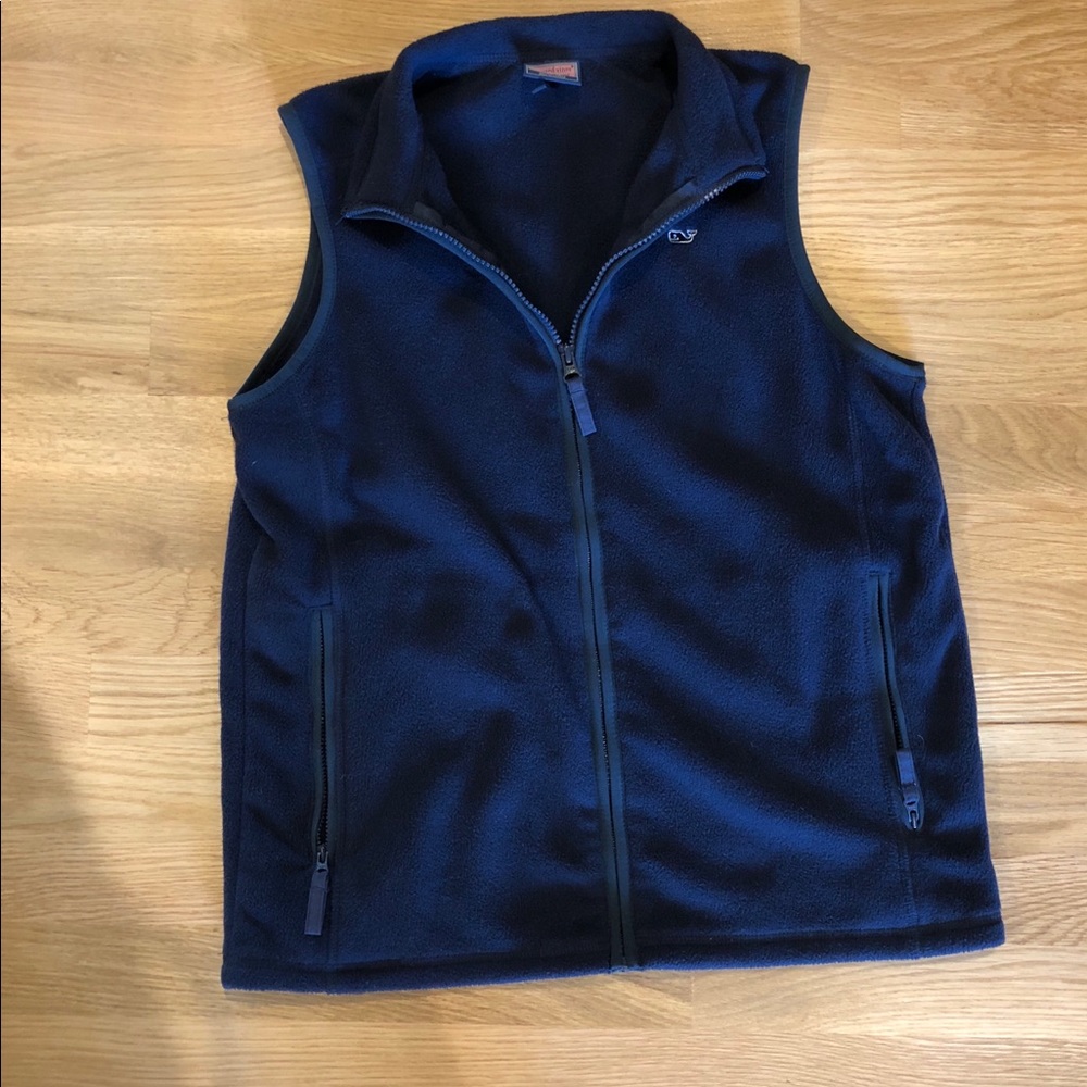 Vineyard Vines Boy’s navy fleece vest